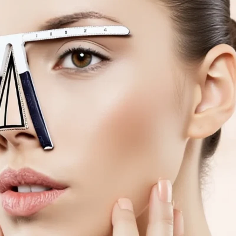 

Трафарет для татуировки бровей из нержавеющей стали, линейка для микроблейдинга, позиционирование татуировки, измерительный шаблон, инструменты для перманентного макияжа бровей