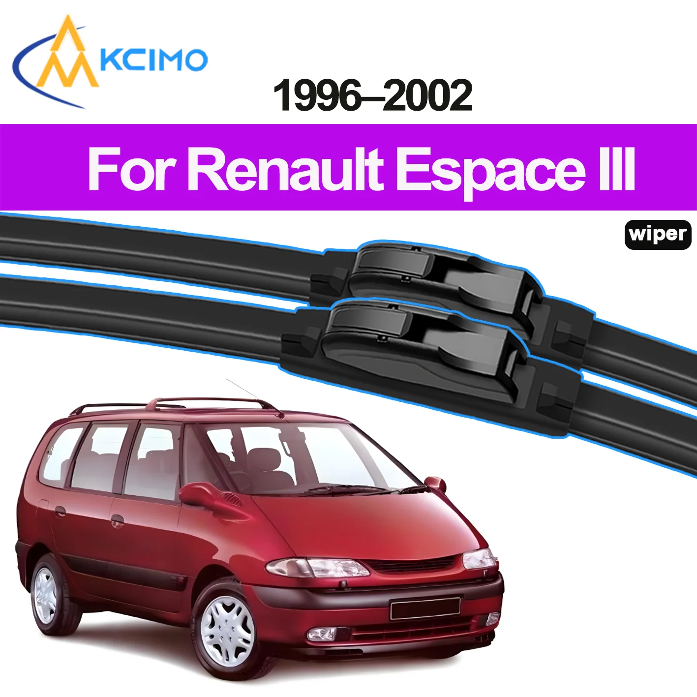 

KCIMO 2PCS HD Car Windscreen Wipers for Renault Espace III JE0 1996-2002 Enviro 2000 (Malaysia) Front Windshield Auto Wipers