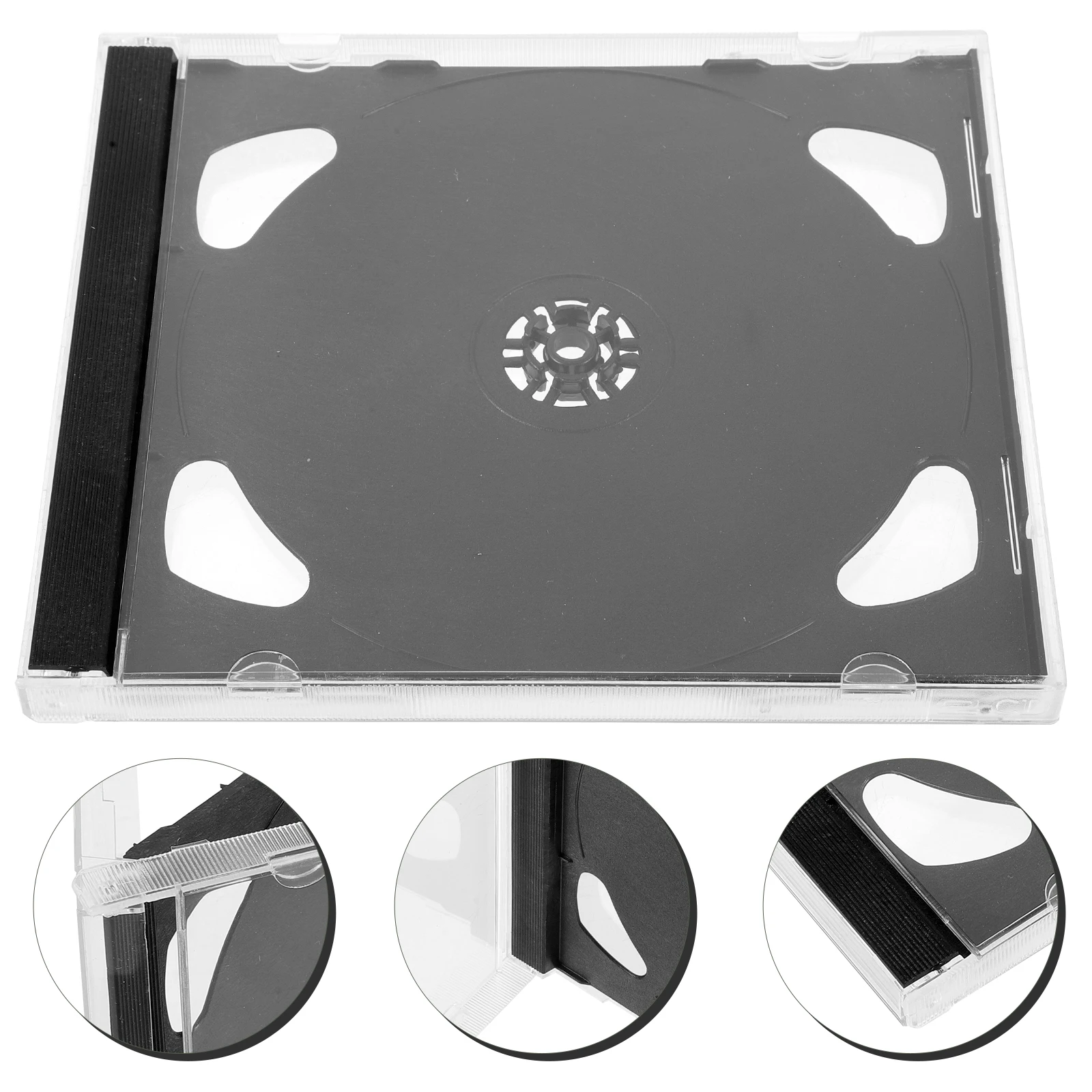 

6pcs Plastic CD Disc Box Clear Crystal Storage Containers Organizer Portable Hard Case Dvd Organizers Disk Jewel Cases Premium