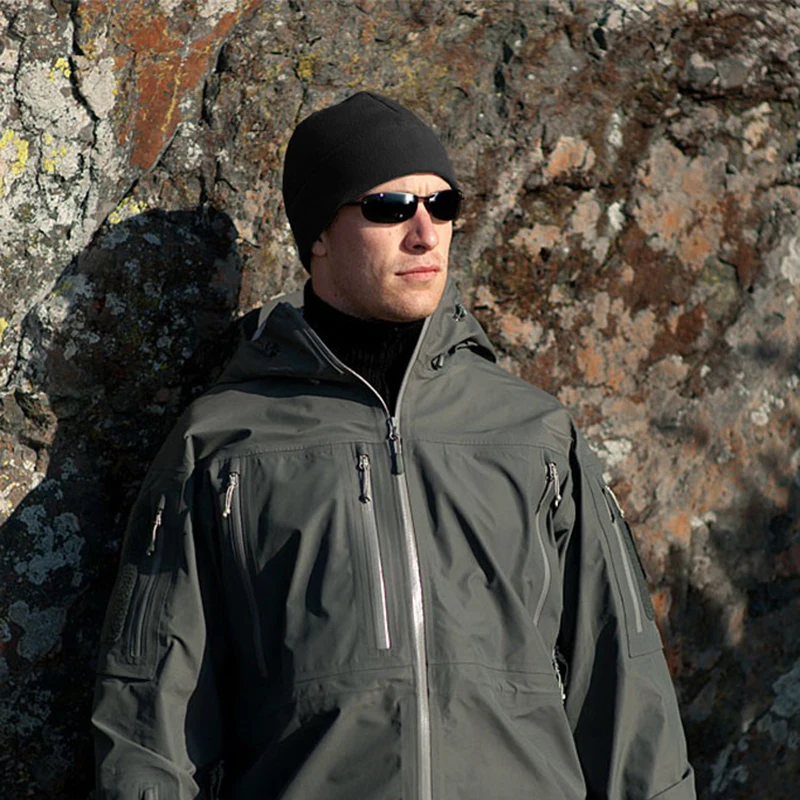 Männer Beanie Marines Radfahren Kappe Wandern Winter Einfarbig Weiche Warme Mütze Polar Fleece Verdickt Militär Armee Winddicht Outdoor – Detail 4