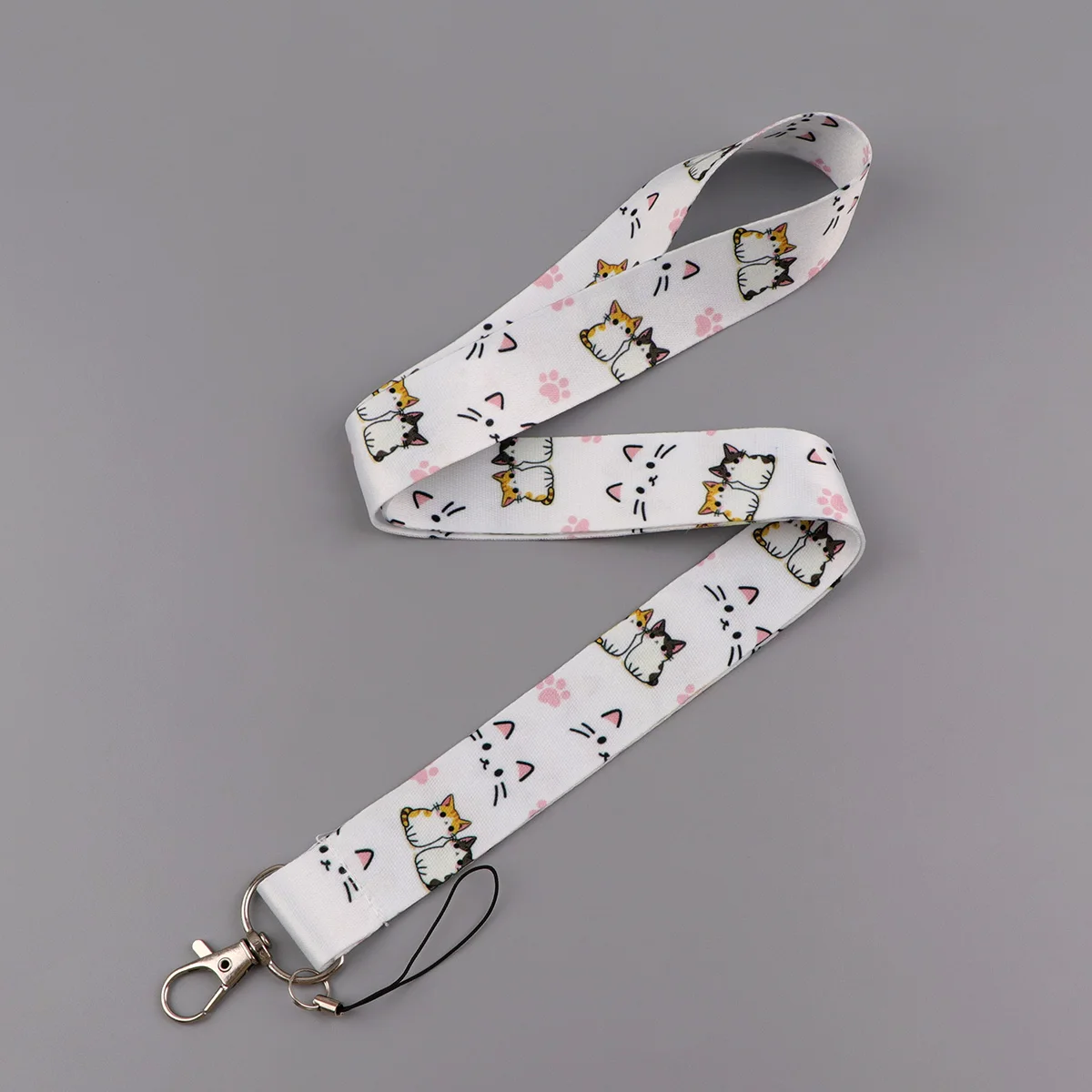 

Cute Cat Cellphone Lanyard Key ring Sling Badge Neckband Keychain Badge USB ID Cellphone Rope Neck Straps
