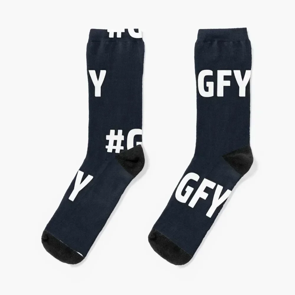 

GFY (White) Socks basketball Stockings hockey Women's Socks Men's