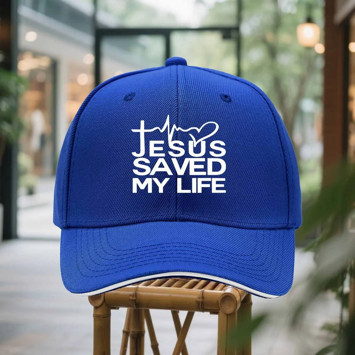 Jesus Saved My Life Hat Christian Baseball Caps Washed Dad Hat for Men Women Outdoors Hat