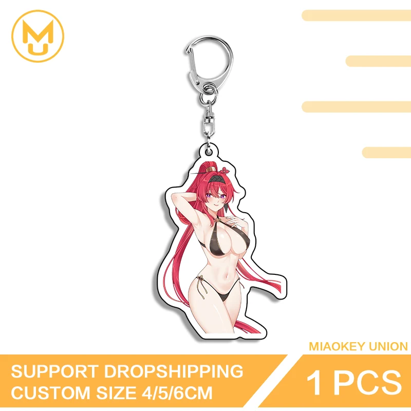 Wuthering Waves Sexy Bikini Yinlin Waifu Key Chains Ingenious Fashion Game Peripherals For Friends Fashion Key Ring Gifts