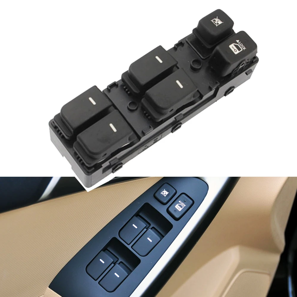 

Car Front Left Window Control Switch Lifter Button Driver Side For For KIA Forte Cerato 2009-2013 93570-1M100 935701M100WK