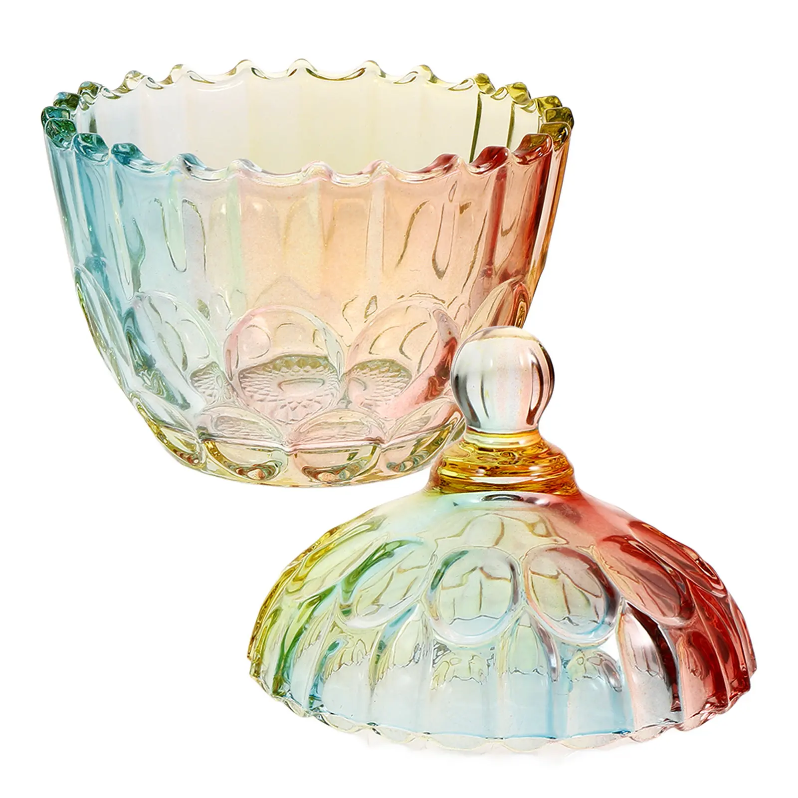 

Clear Glass Candy Jar with Airtight Lid for Tea Coffee Beans Nuts Spices Dry Food Storage Kitchen Pantry Canister Transparent