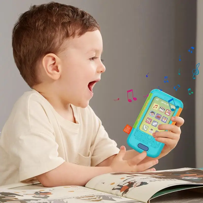 Pretend Cell Phone Model Bilingual Storytelling Machine Simulated Touch Screen Music Phone Interactive Story Toy With Light