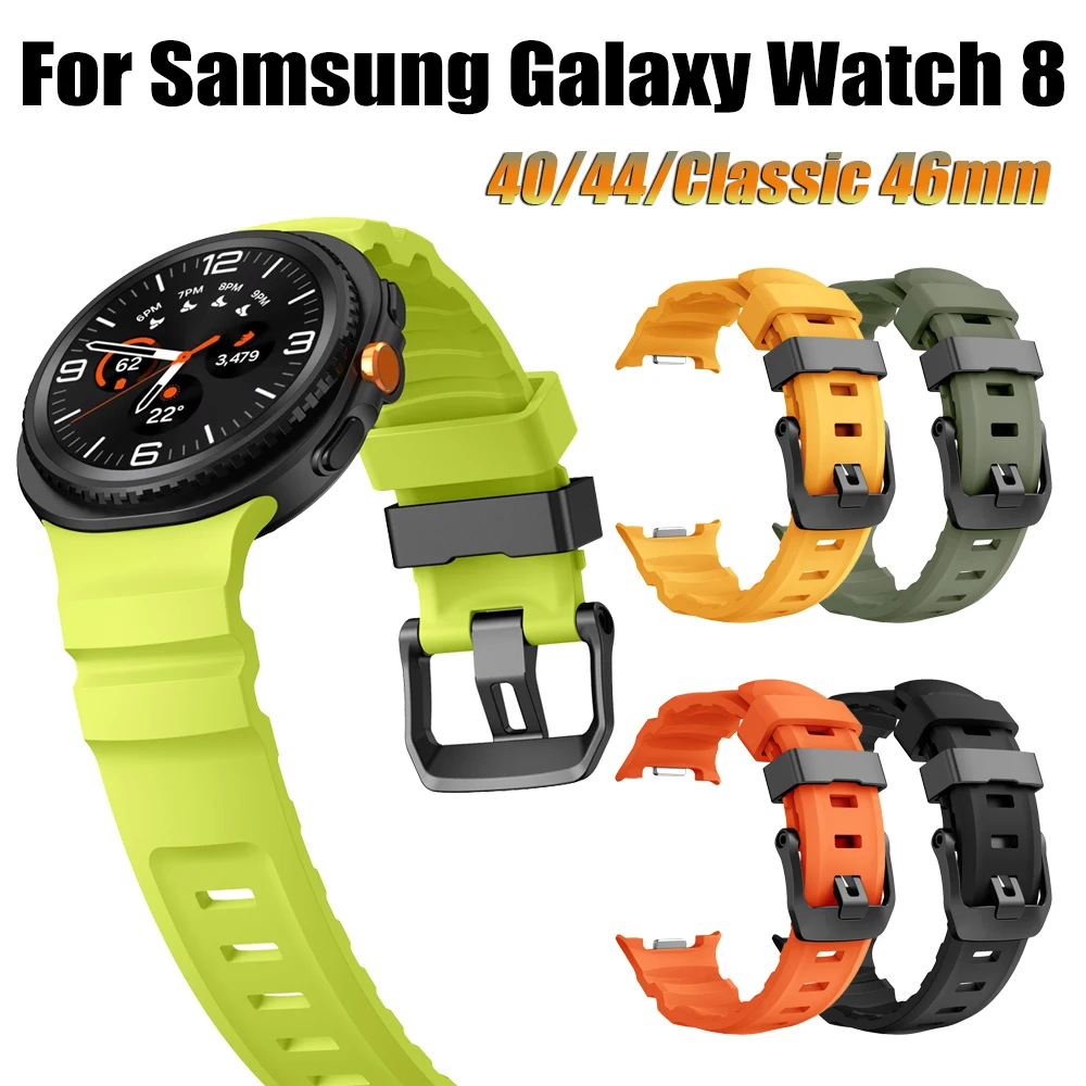 Keine Lücken Sport Silikonarmband für Samsung Galaxy Watch 8 Classic 46 mm Band für Samsung Watch 8 44 mm 40 mm Armband Uhrenarmbänder