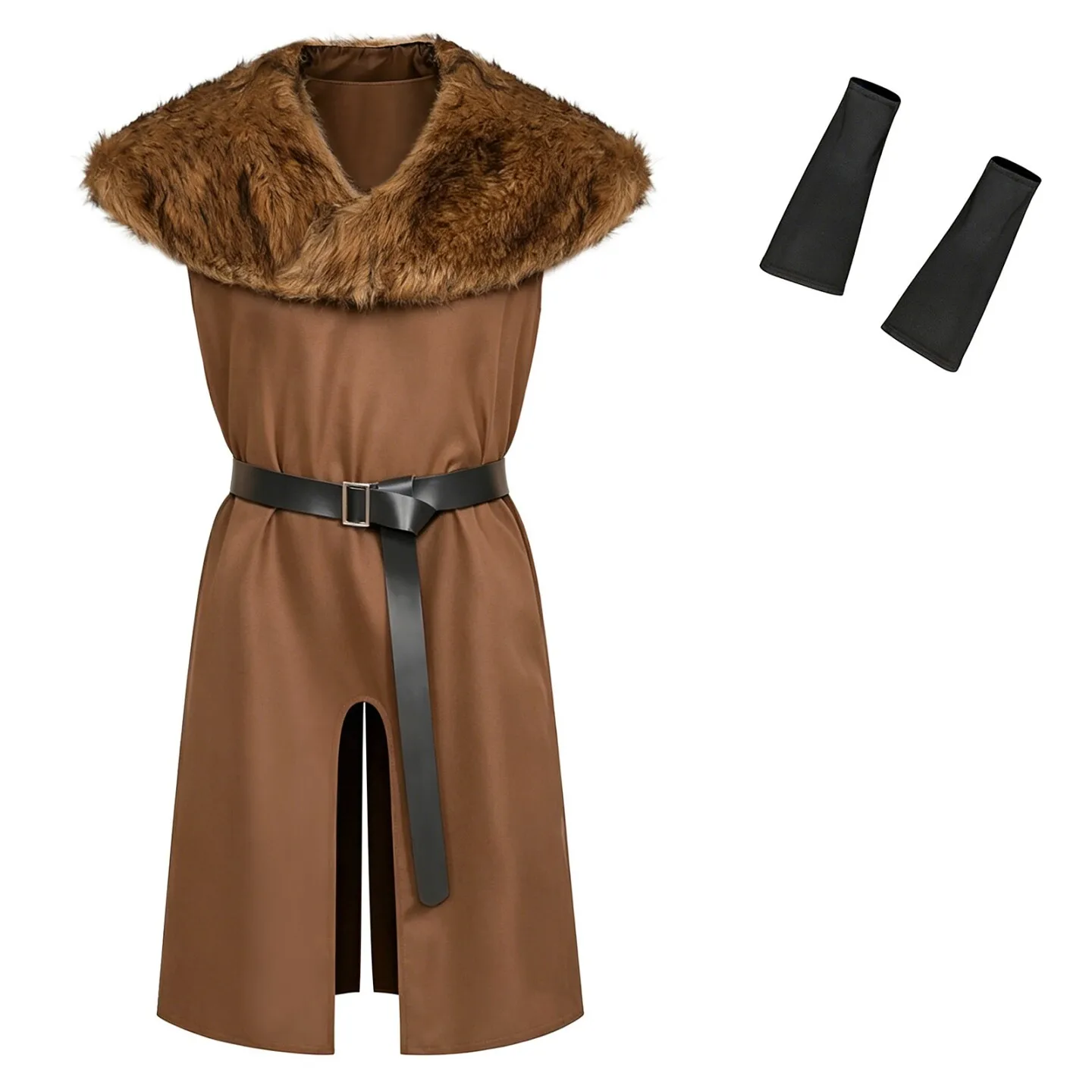 Medieval Renaissance Knight Robe Punk Viking Warrior Cosplay Costume Halloween Party Fancy Dress