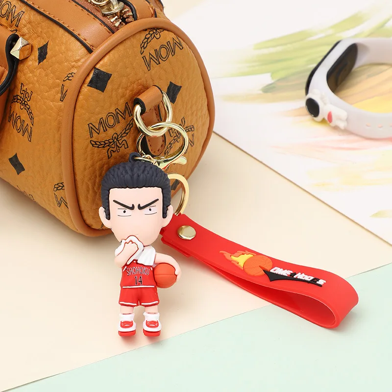 Miniso Мультяшный автомобильный брелок, баскетбольный мальчик, изысканная сумка, подвеска-брелок