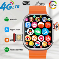 CDS9 S9 S10 256GB Storage Download Application Original Rotating Camera GPS WIFI Heart Rate Tracker Sports Watch 4G Smart Watch