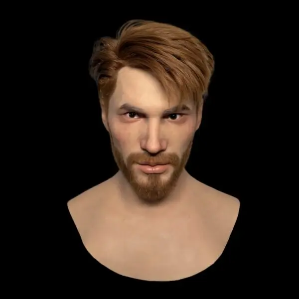 Handcrafted Silicone Mask for Men with Realistic Facial Features and Soft Touch for Natural-looking Hair Growth