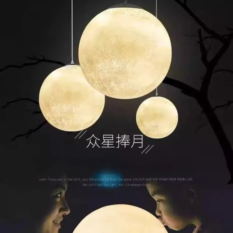 

Стеклянные подвесные светильники в форме скандинавской луны, светодиодные подвесные светильники для гостиной/столовой, спальни, кабинета, проживания в семье, украшения дома, подвесные светильники