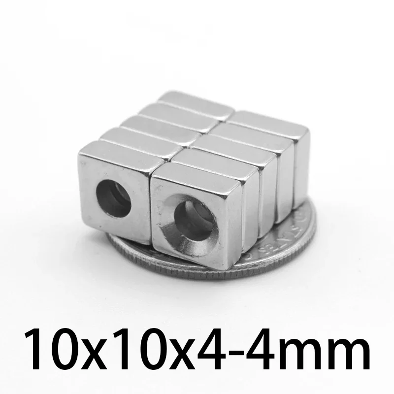 10x10x4-4mm Block Powerful Magnets Strong Magnets For Fridge, DIY, Building, Scientific, Craft, 10x10x4-4  10*10*4-4
