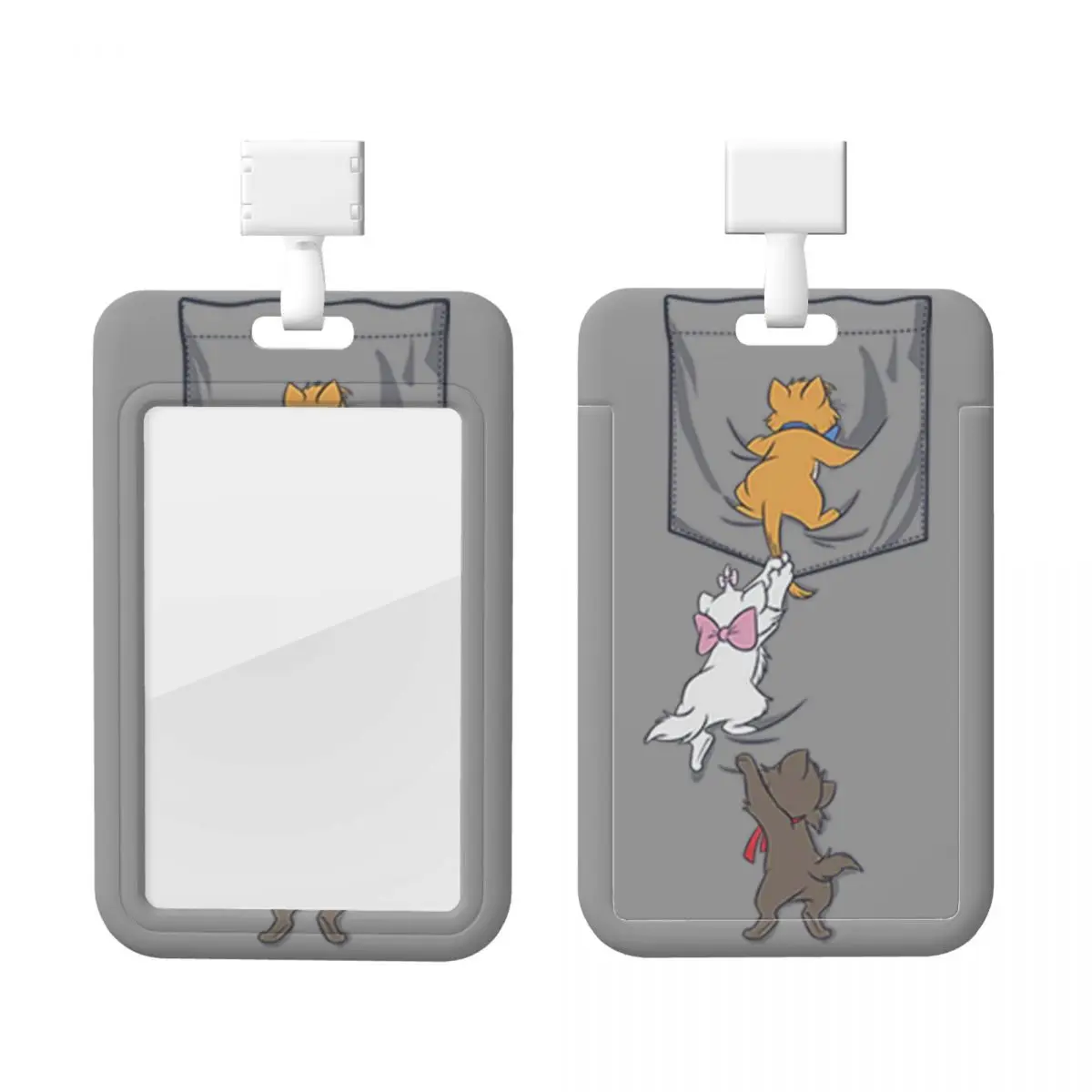 

Custom The Aristocats Credit Card Holders Neck Strap Lanyard ID Badge Card Holder Cat Manga For Hospitals Nurse Card Holder