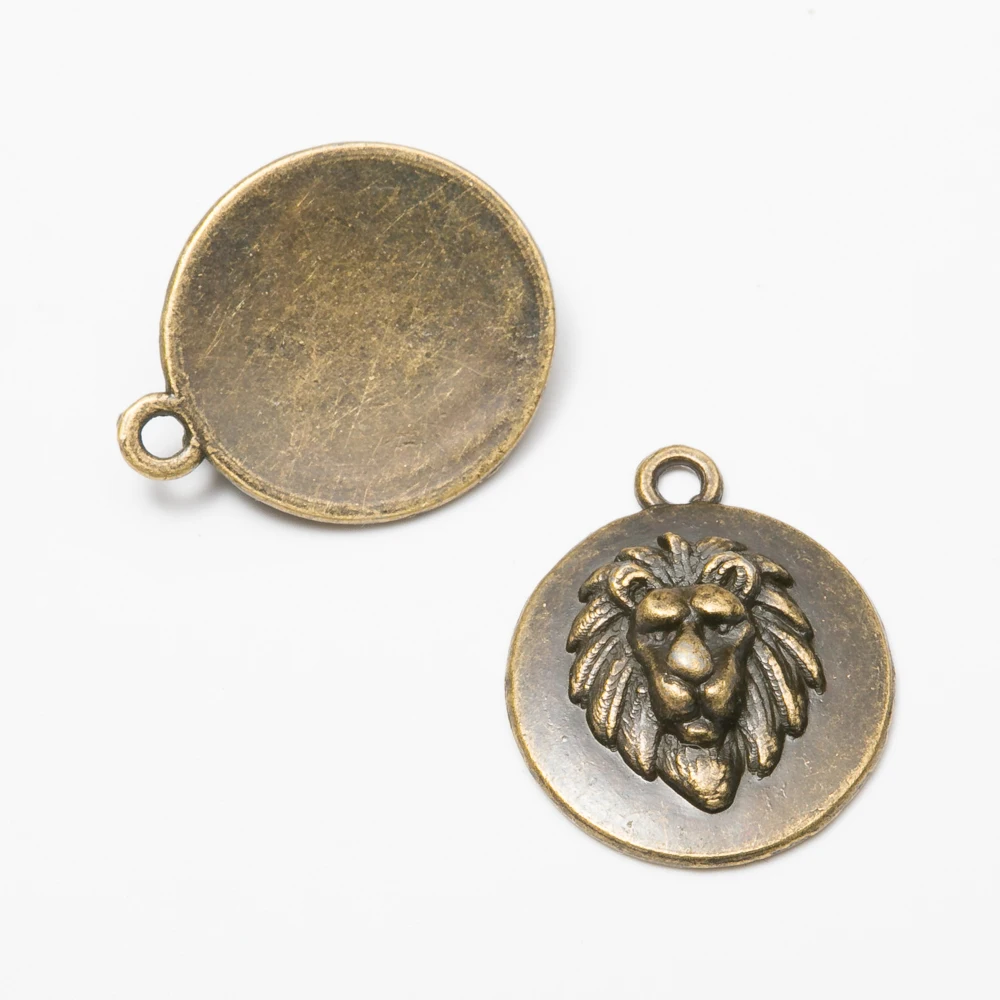 15pieces (lion) vintage zinc alloy charm metal pendant DIY jewelry discovery making accessories 599