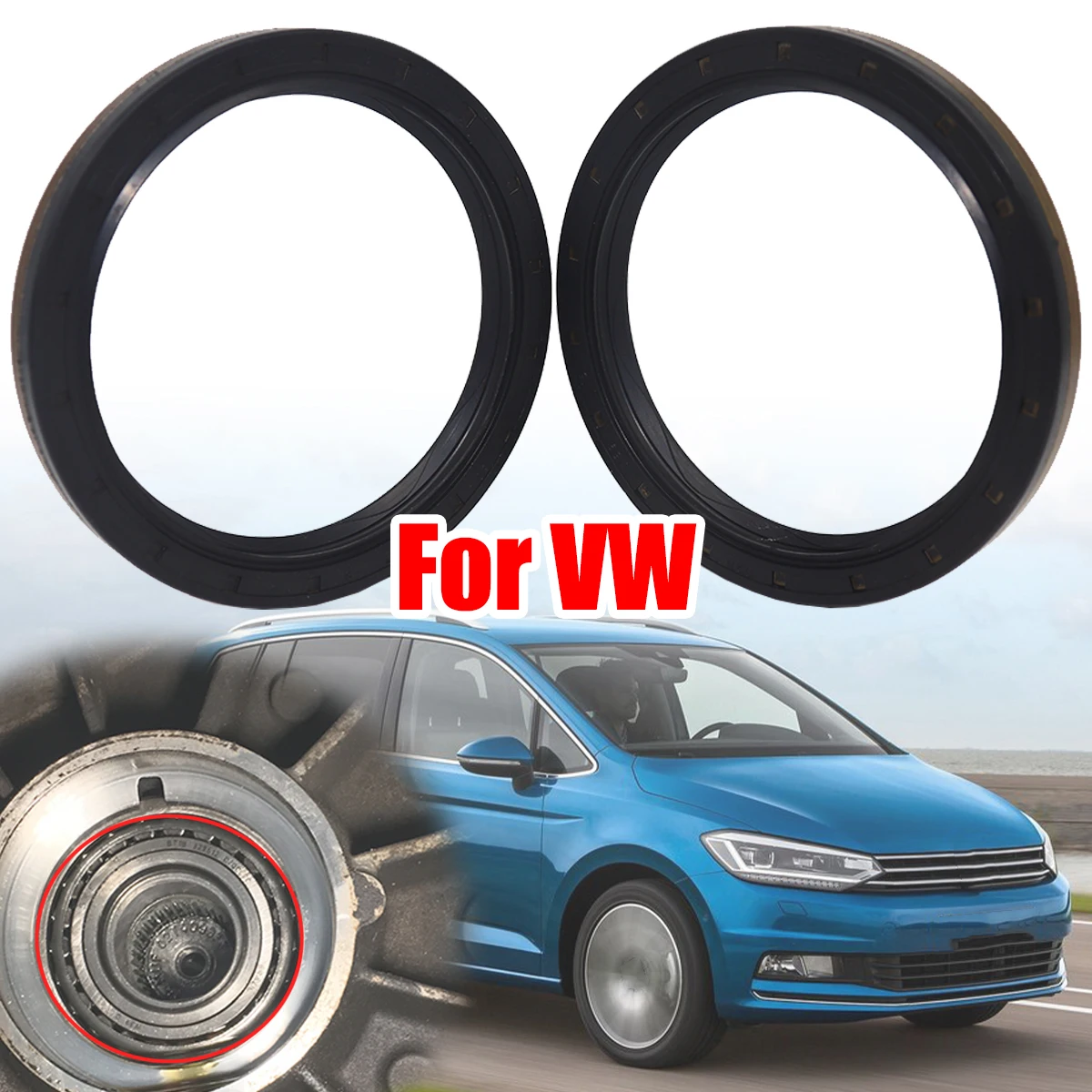 

For VW Golf 4 5 6 7 Transporter T5 T6 Bora Jetta Passat Polo Gearbox Drive Shaft Oil Seal Driveshaft O-Ring Large Flange Sealing