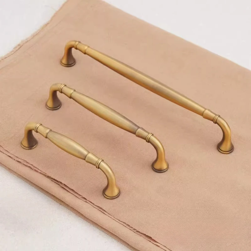 Vintage Cabinet Door Handles, Bronze Brass Wardrobe and Cabinet Drawer Pulls Shoe Cabinet Single-Hole Knobs Furniture Handles