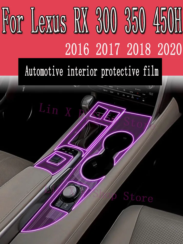 

For Lexus RX 300 350 450H 2016-2018 2020 Gearbox Panel Navigation Automotive Interior Screen Protective Film TPU Anti-Scratch