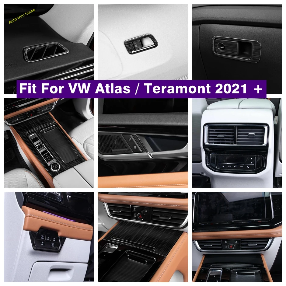 

Dashboard Air AC Vent Window Lift Button Head Lamps Trunk Control Panel Cover Trim For VW Atlas Teramont 2021 2022 Accessories