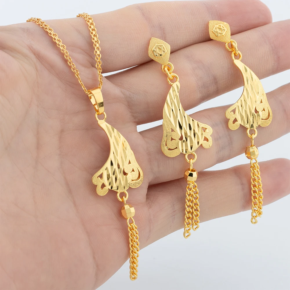 2pcs Jewelry Set for Women Creative Fashion Droplet Pendant Necklace Earrings Daily Wear Birthday Party Anniversary Gift Jewelry