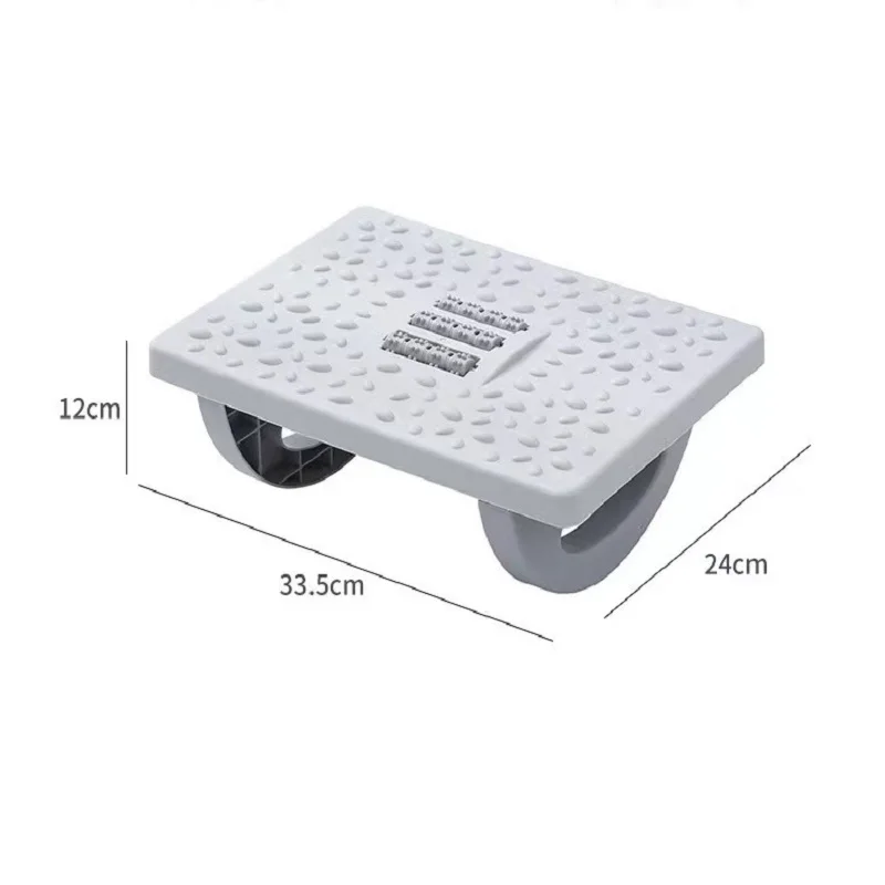 Portability Foot Rest Under Desk Footrest Ergonomic Foot Stool With Massage Rollers Foot Rest Foot Massage Footstool Shake image 4
