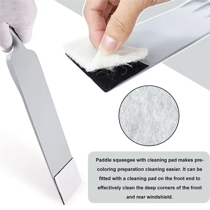 Long Handle Flat Glass Tinting Tools 2 PCS Bulldozer Squeegee For Automotive Front Wrapping Windshield Paddle Squeegee