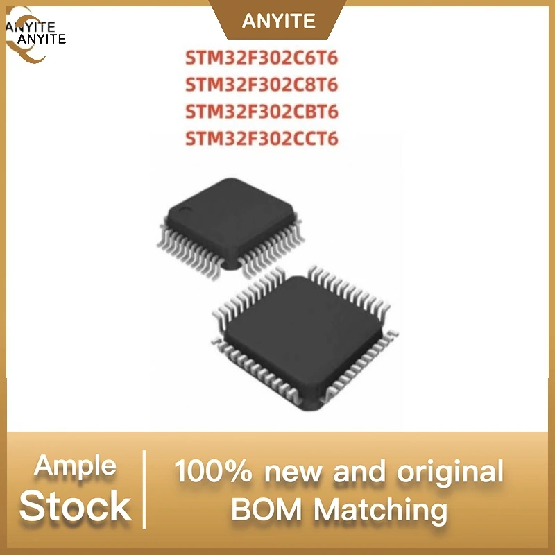 

NEW 5Pcs/Lot STM32F302C6T6 STM32F302C8T6 STM32F302CBT6 STM32F302CCT6 STM32F302C STM32F302 LQPFP-48