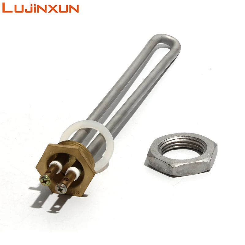 Lujinxun AC220V/110V/380V DN25/1Inch Sauna Steam Engine Heating Tube Stainless Steel High Temperature Electric Heater 1/2/3KW