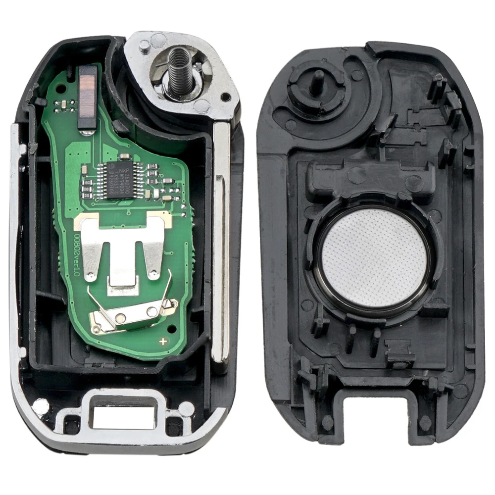 433 MHz 3 Pulsanti Chiave A Distanza Dell'automobile Borsette Fob Misura per Peugeot 208 2008 301 308 5008 508 Chiave Fob Della Copertura Della Cassa con 46 Chip HU83 Lama