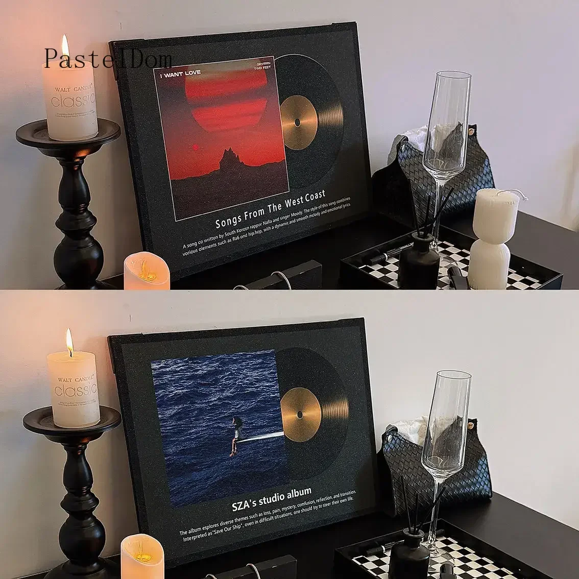 Premium Vinyl Record Wall Art, Niche Decorative Print, Living Room Dining Room Hanging Art & Bedroom Tabletop Ornament