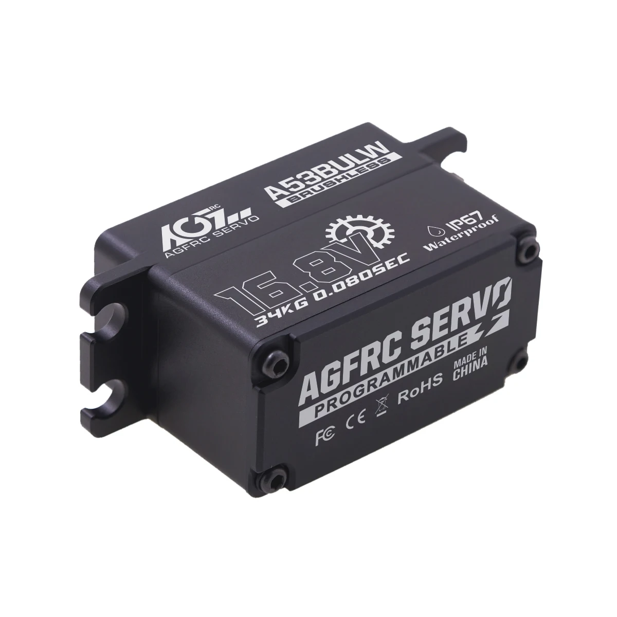 Agfrc flaches a53bulw 3s/4s 34kg programmier bares bürstenloses Servo mit hohem Drehmoment für RC-Car-Crawler-Buggy-Rennboot im Maßstab 1:10 – Detail 6