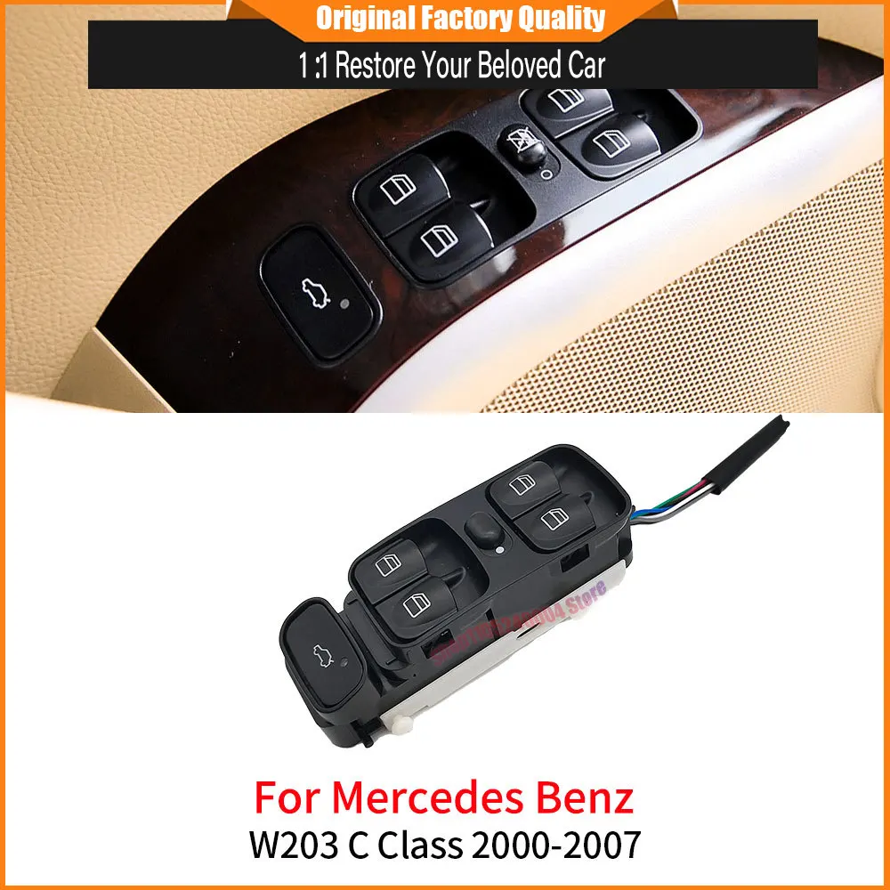 For Mercedes C Class W203 Electric Power Master Window Switch Replacement Accessory OEM 2038210679 Fits C180 C200 C250 E300