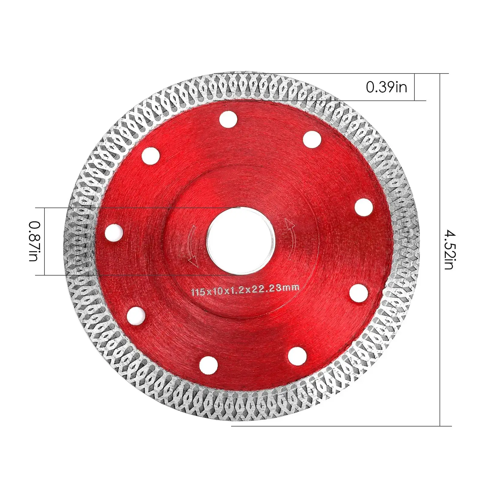 O diamante ultra fino viu as lâminas, 3 PCes, 115mm, 4,5 ", moedor de ângulo, telha, granito, mármore, cerâmica