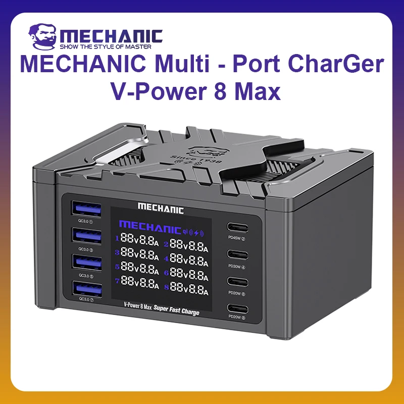 chargeur-sans-fil-intelligent-mechanic-official-v-power-8-max-avec-support-qc-30-et-ecran-lcd-–-outils-de-reparation