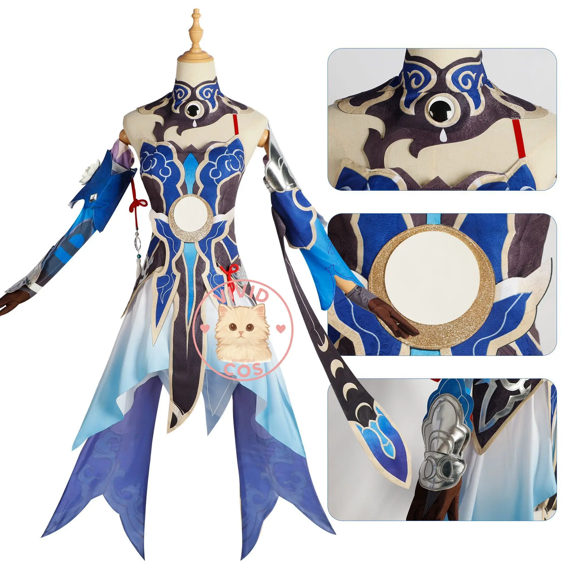 Игра Honkai: Star Rail Косплей Аниме Jingliu Костюм Love Live Ролевая игра Одежда Красивое платье для женщин Парик для взрослых Comic Con Set