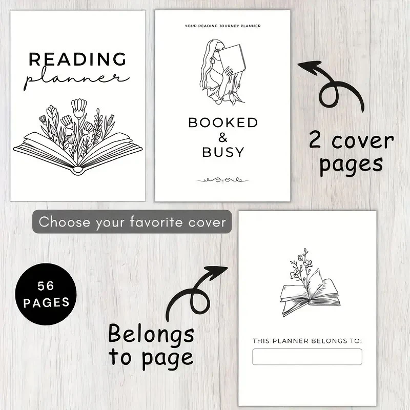 Reading Plan, Reading Book Review Plan, Book Review Log, Monthly Reading Log Librarian Gift, Bookworm Gift