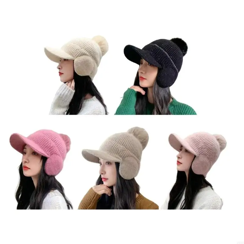 

Women Baseball Hat Cartoon Knitted Lovely Fun Furry Hat for Idol Concert Shows Ushanka Hat for Adults