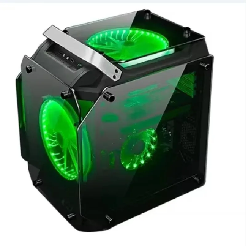 Desktop CPU Server Cabinet Calculation Tower ATX MATX GAMER PC Chassis With 20cm RGB Fan