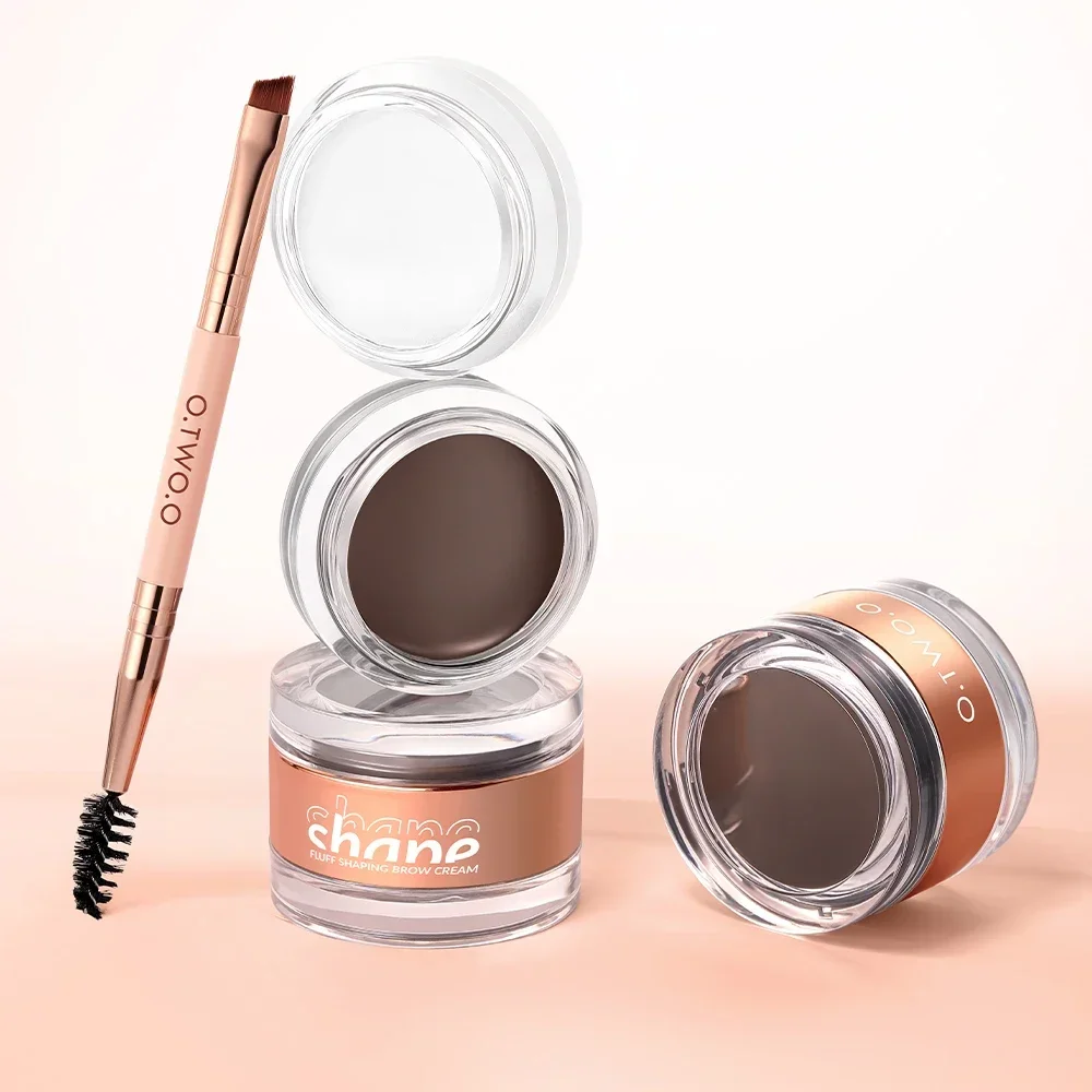 O.TWO.O Eyebrow Pomade 2-in-1 Brow Gel Wax Waterproof Long Lasting Creamy Texture Eye Brow Tint Enhancer Cosmetic Makeup