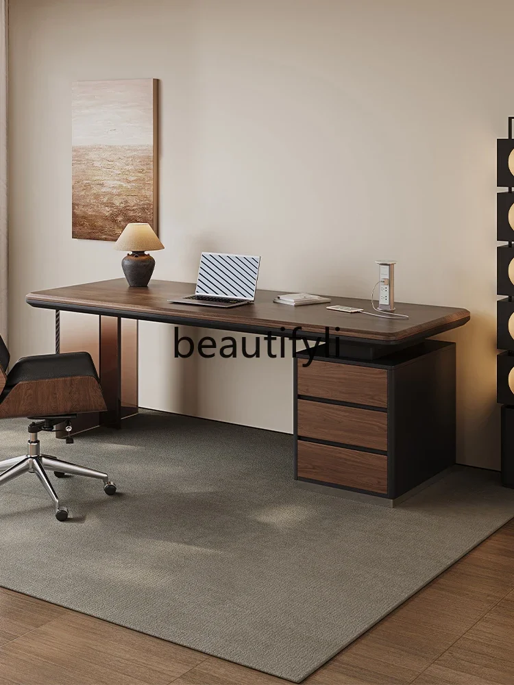 

Asmt51 ss Medieval style desk Italian minimalist desk acrylic floating space retro long table workbench