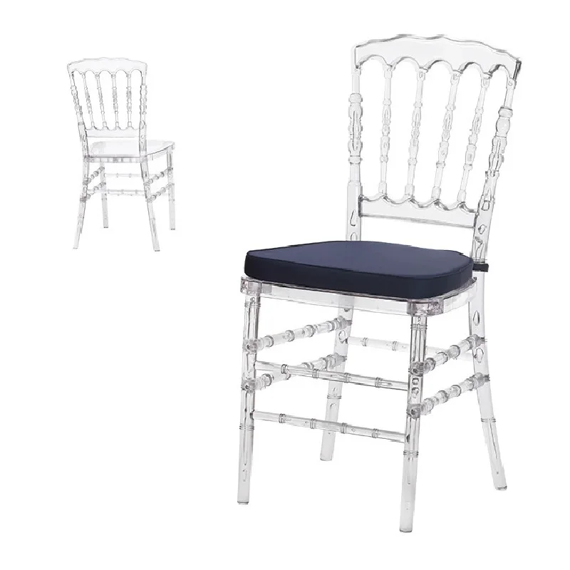 Transparent Clear Acrylic Napoleon Crystal PC Resin Chiavari  Wedding Chair