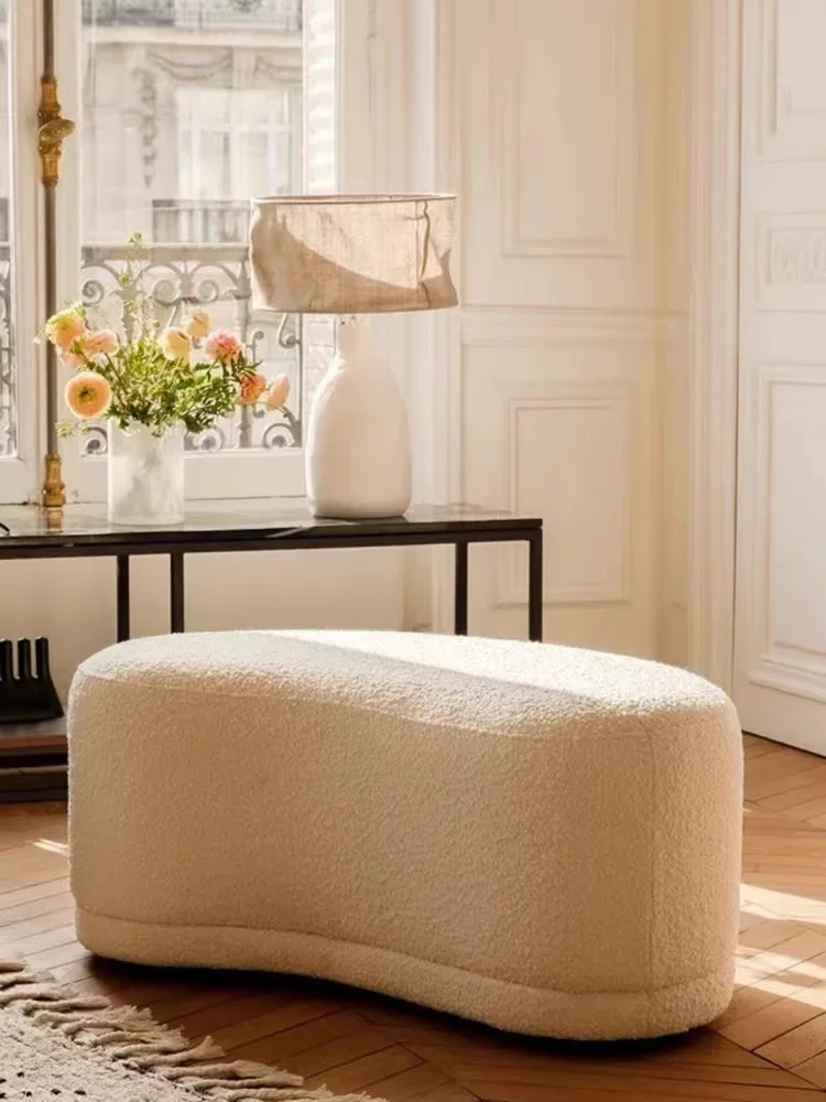 

Диван-табурет, подставка для ног, гостиная, спальня, индивидуальная креативная дуговая педаль, одежда, обувной магазин, табурет для обуви.