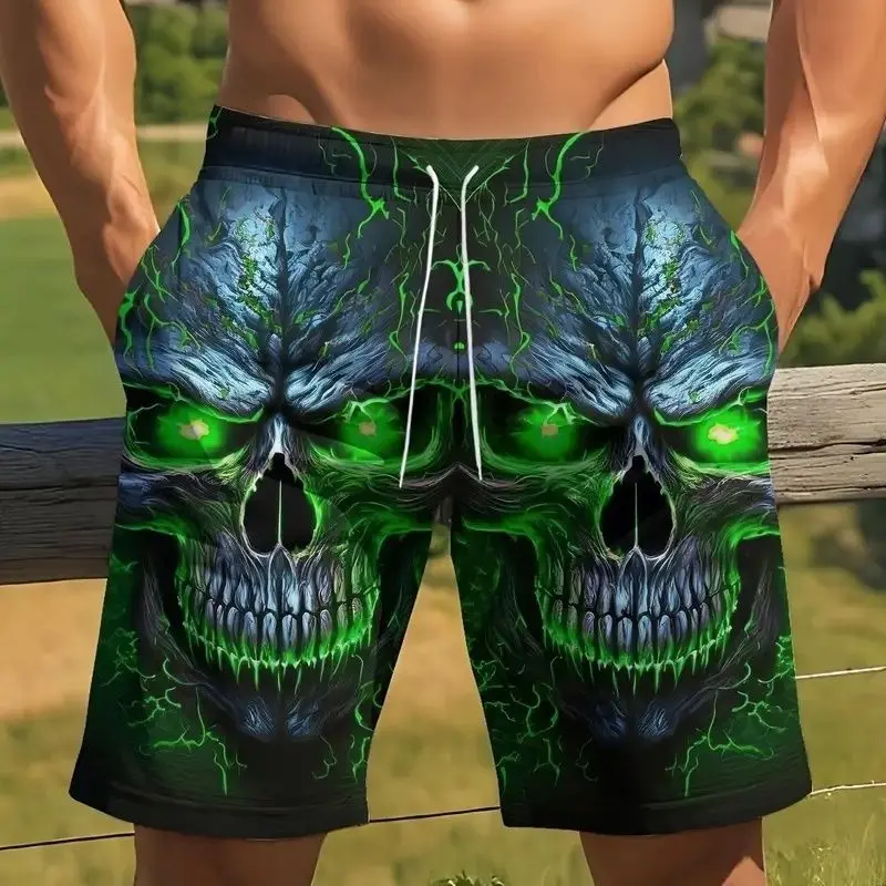 

Mens Beach Shorts Cartoon 3D Printed Summer Loose Casual Sports Pants