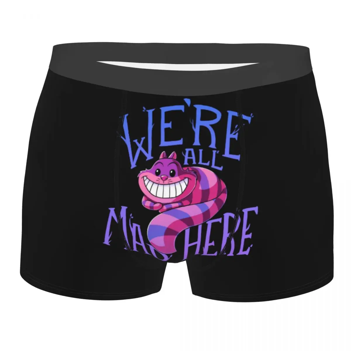 

Alice In Wonderland Cheshire Cat Underwear Men Sexy Printed Customized Boxer Shorts Panties