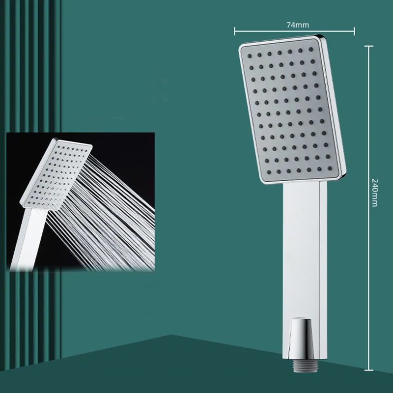 Square Shower Head With Enlarged Water Outlet Shower Bathroom Super Pressurized Thickened and Shatter-resistant Shower Head Set