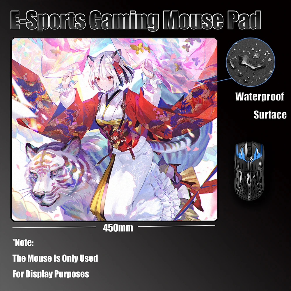 

Tiger E-Sports Gaming Mouse Pad Anime Rubber Keyboard Desk Mat Game Professional High Elastic Non-slip Bottom Mousepad Mouse Mat
