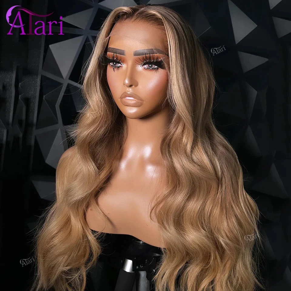 13x6 Honingblond Body Wave Menselijk haar Pruiken Transparant 13x4 Kant Frontale Pruik Licht Honingbruin 5x5 Vetersluiting Pruik Pre Geplukt