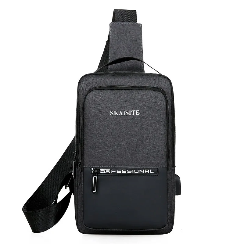 Chest Pack Men's Shoulder Bag Multifunction Anti Theft USB Messenger Pack Man Crossbody Cross Body Travel Sling Chest Bags Pack