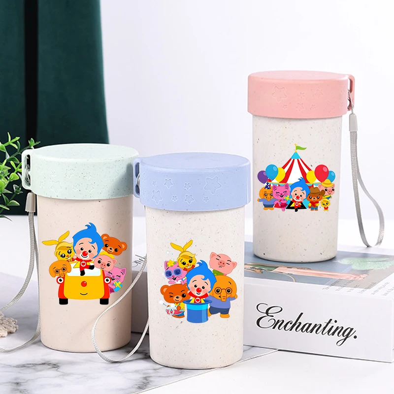 Bouteille d'eau portable Plims Clown 250 ml pour garçon et fille, mignonne, anti-fuite, en plastique, pour lait, café, thé, jus, gobelet, vaisselle